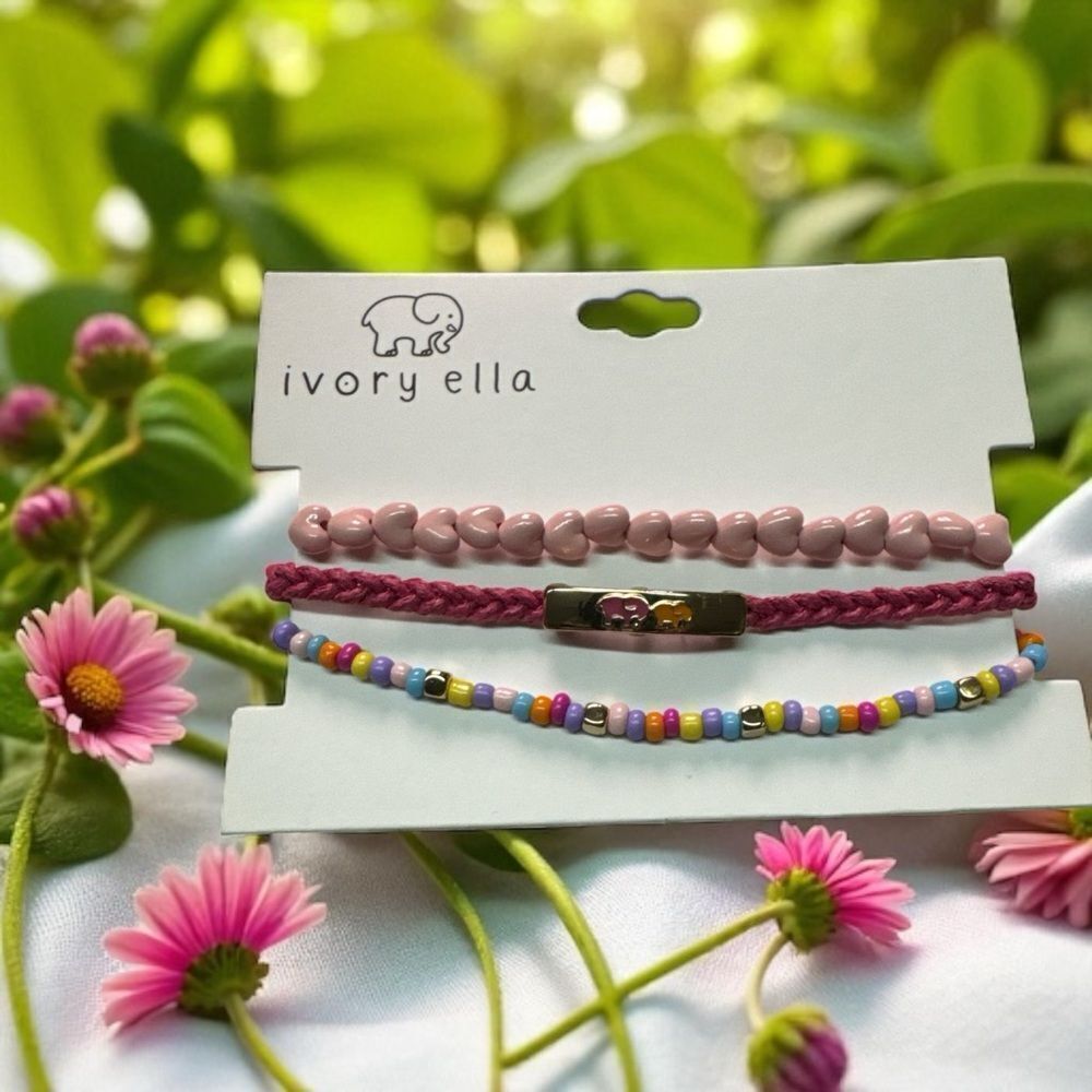 new ivory ella 3 pc bracelet set‎